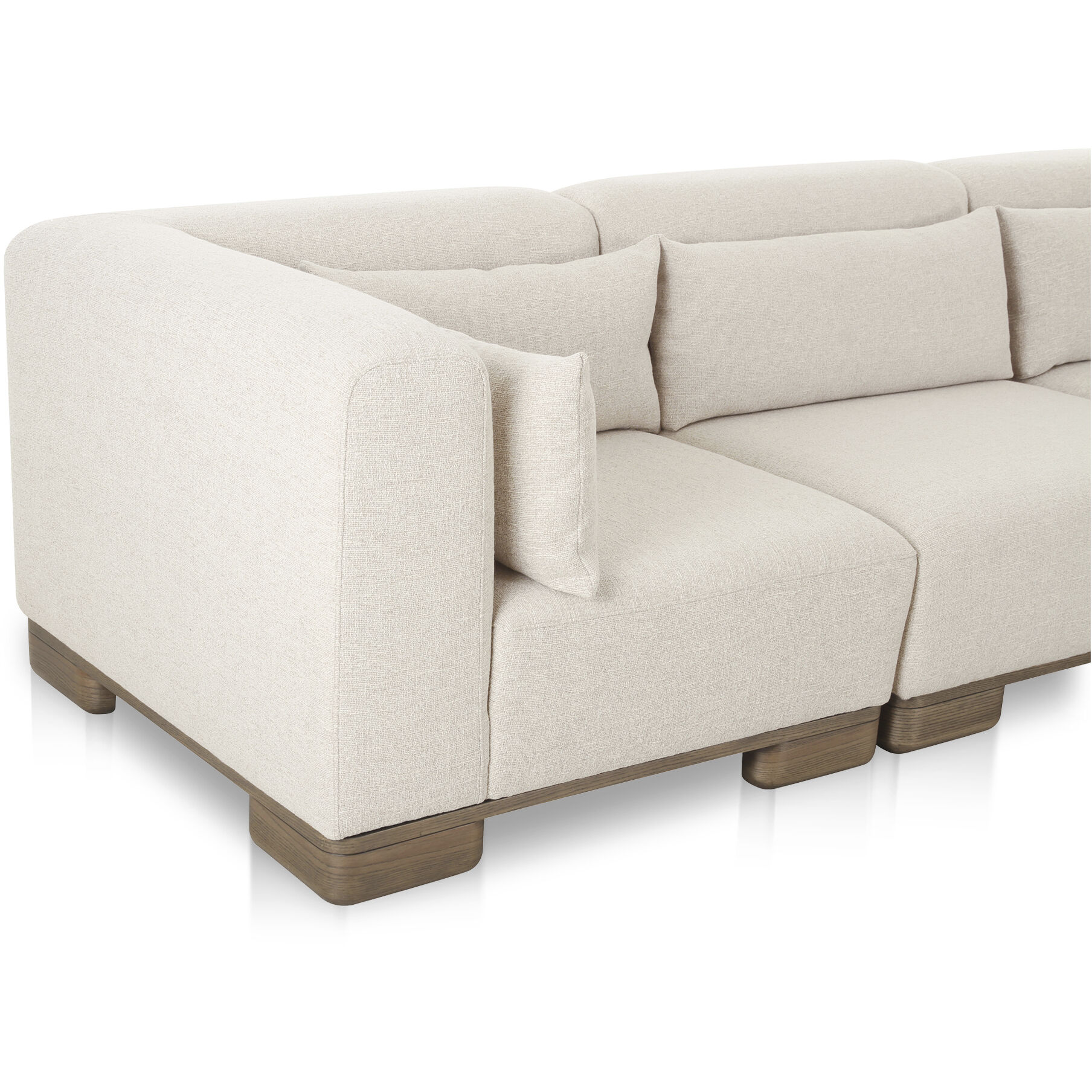 June Beige Modular Sectional, Classic L-Shaped